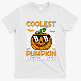 Coolest Pumpkin In The Patch Outfit Halloween T-Shirt - White