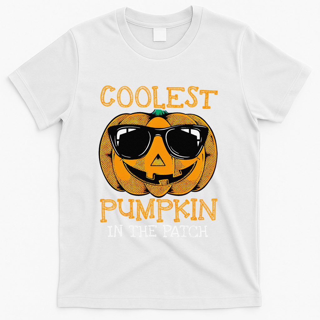 Coolest Pumpkin In The Patch Halloween T-Shirt - White