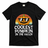 Coolest Pumpkin In The Patch Halloween Funny Gift T-Shirt - Black