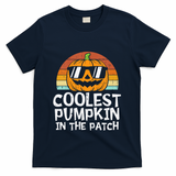 Coolest Pumpkin In The Patch Halloween Funny Gift T-Shirt - Navy