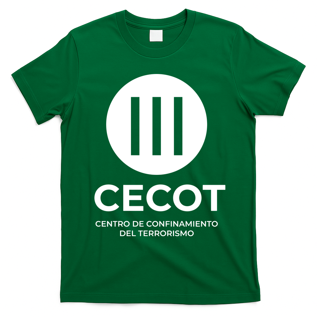 CECOT Prison Jail Funny Halloween Costume El Salvador T-Shirt - Irish Green