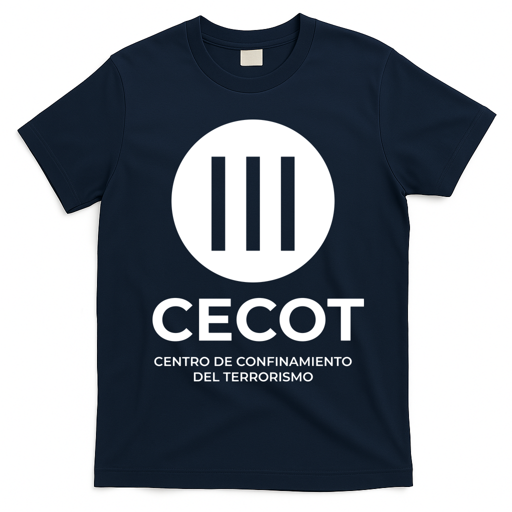 CECOT Prison Jail Funny Halloween Costume El Salvador T-Shirt - Navy Blue