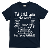 Confused Pickleball Player Funny Pickleball T-Shirt - Navy