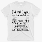 Confused Pickleball Player Funny Pickleball T-Shirt - White