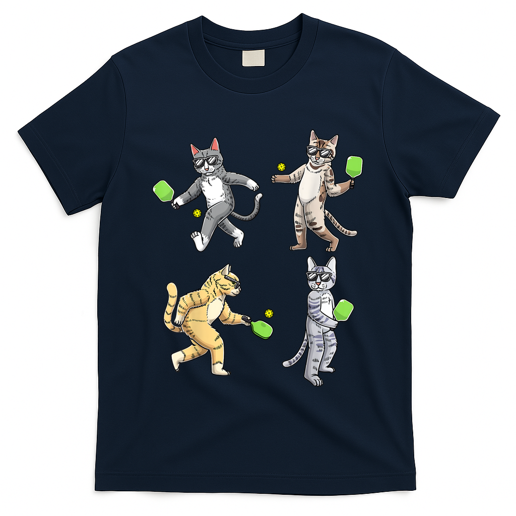 Cats Playing Pickleball T-Shirt
