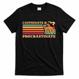 Caffeinate & Procrastinate Retro Sloth - Black