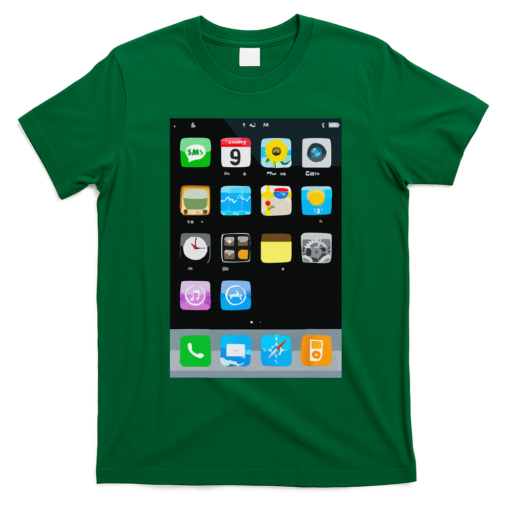 Cell Phone Smartphone Mobile App Halloween Costume T-Shirt - Irish Green