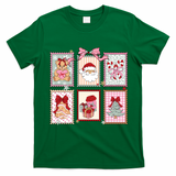 Christmas Postage Stamps Cute Retro T-Shirt - Irish Green
