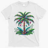 Christmas Palm Tree Merry Christmas Tropical Christmas T-Shirt - White