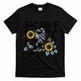 Crow Raven F-CAW-F Funny Halloween T-Shirt - Black