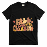 Cute Retro Fall In Love With Learning T-Shirt - Black