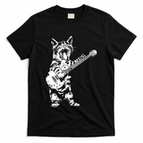 Cat Rocker Funny Kitty Plays Guitar Rockstar Cats Guitarist T-Shirt
