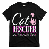 Cat Rescue Gift Feral Kittens Homeless Cats Shelter TNR Tee T-Shirt