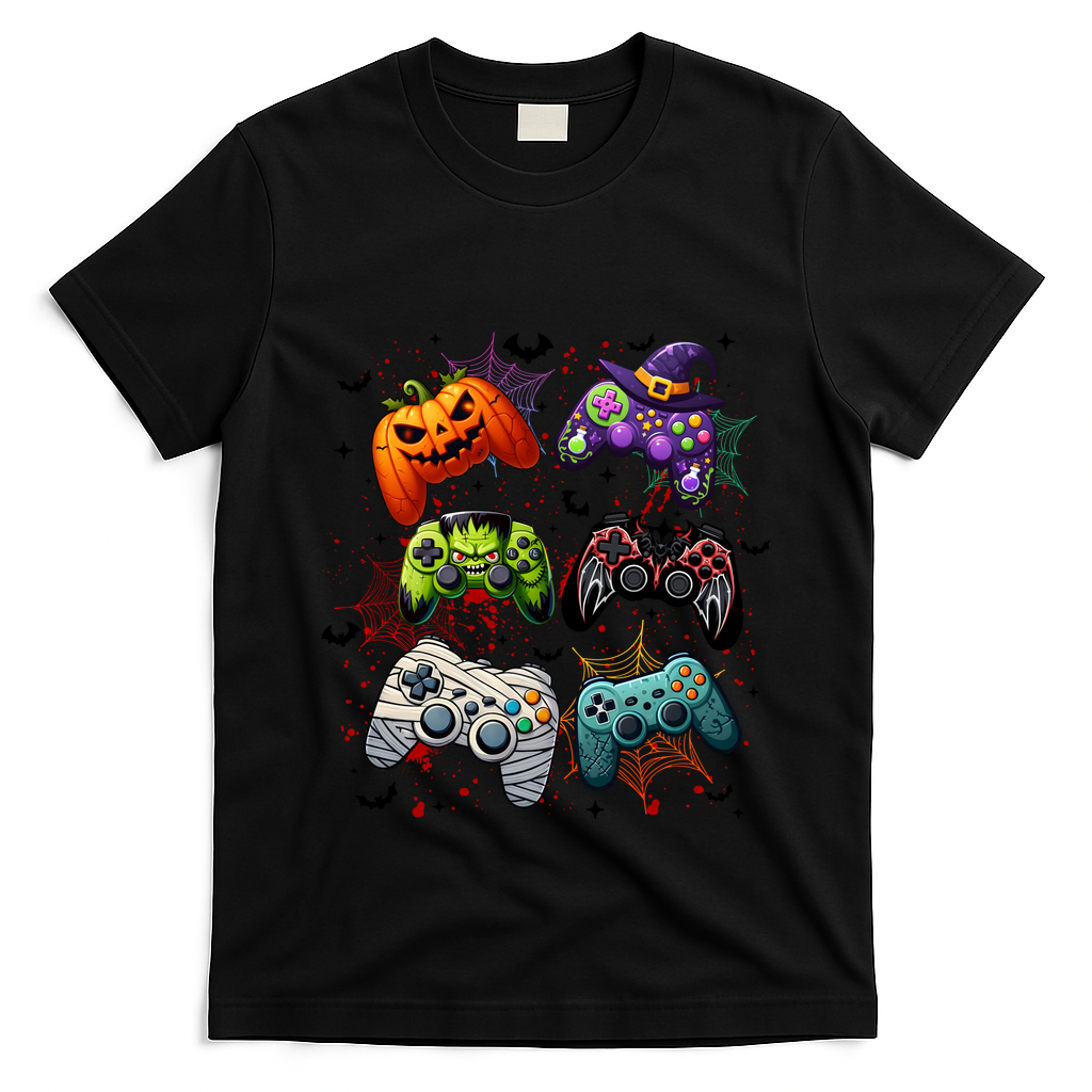 Cool Retro Halloween Gaming Controllers T-Shirt