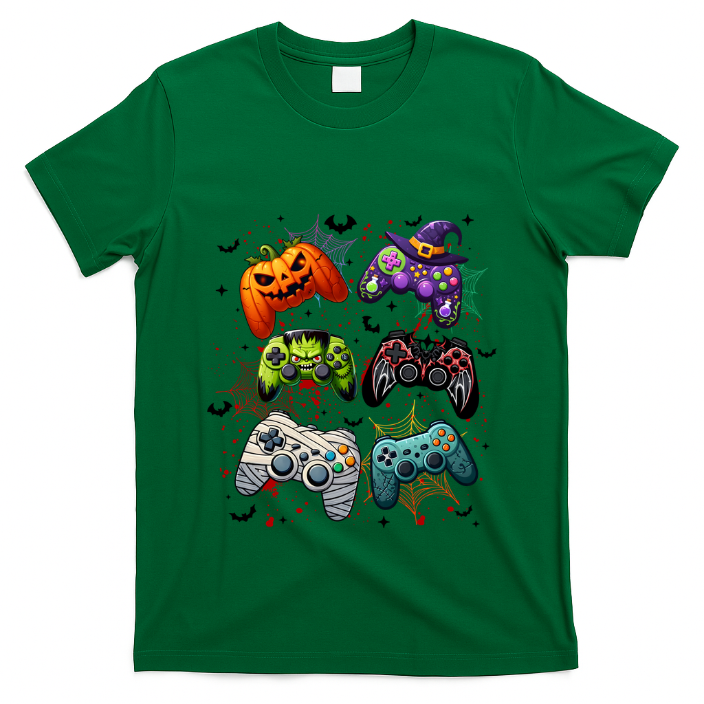 Cool Retro Halloween Gaming Controllers T-Shirt