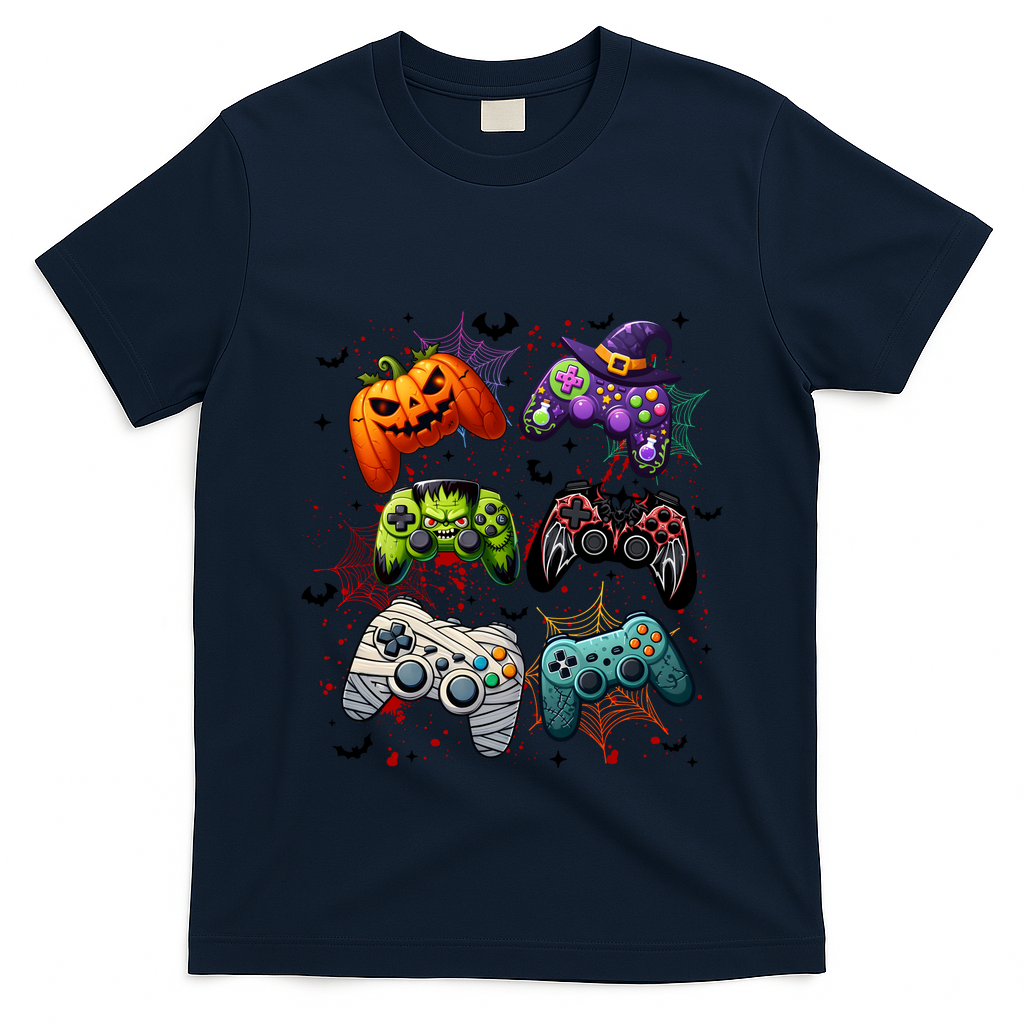 Cool Retro Halloween Gaming Controllers T-Shirt