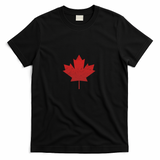 Canadian Red Maple Leaf Symbol T-Shirt - Black