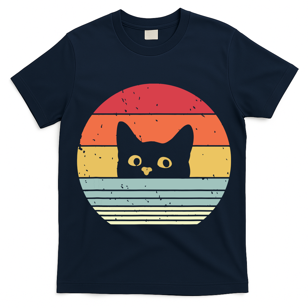 Cat Retro Style T-Shirt