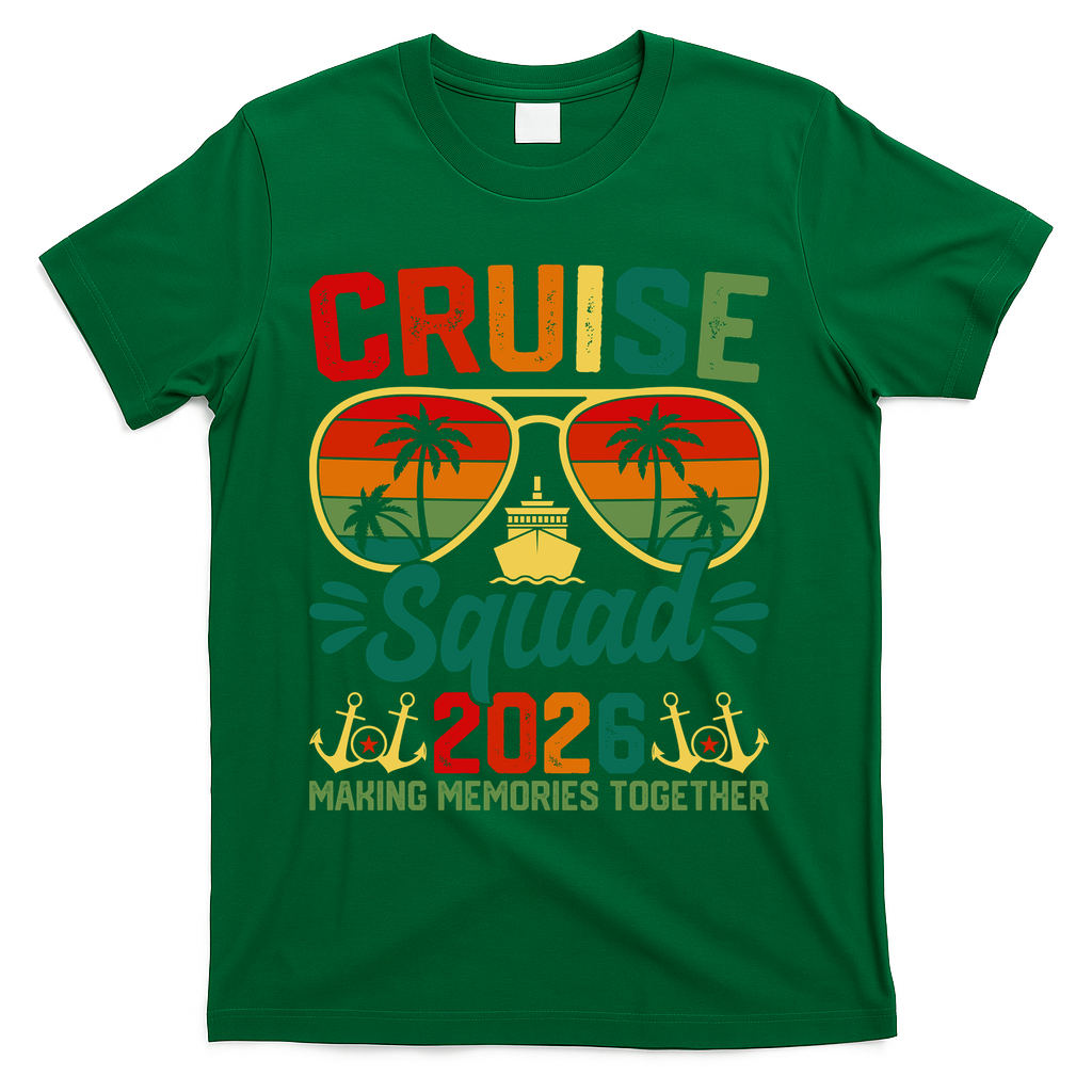 Cruise Squad 2026 Summer Vacation T-Shirt - Green