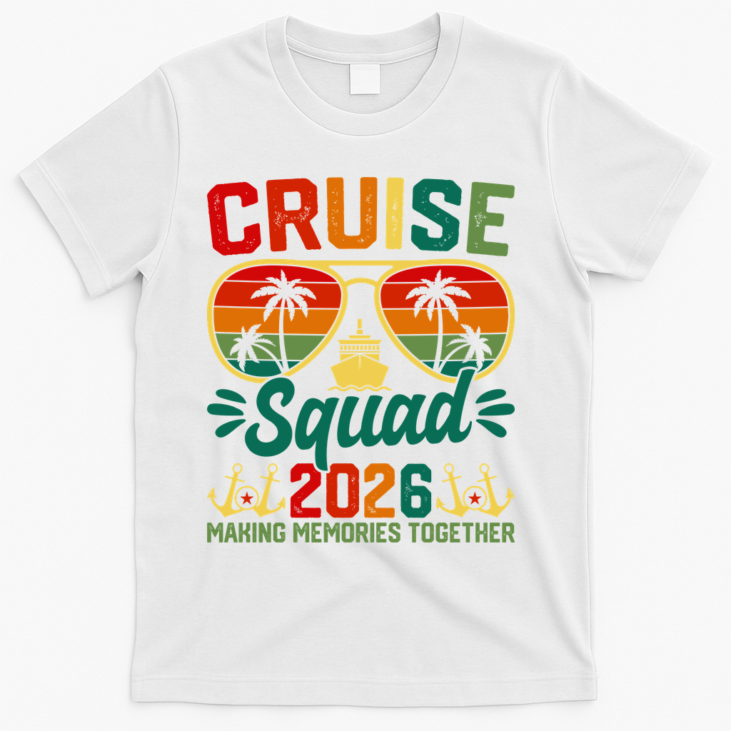 Cruise Squad 2026 Summer Vacation T-Shirt - White