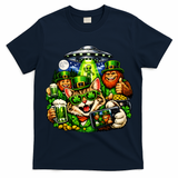 Cat Selfie Alien Leprechaun Bigfoot UFO St Patricks Day T-Shirt