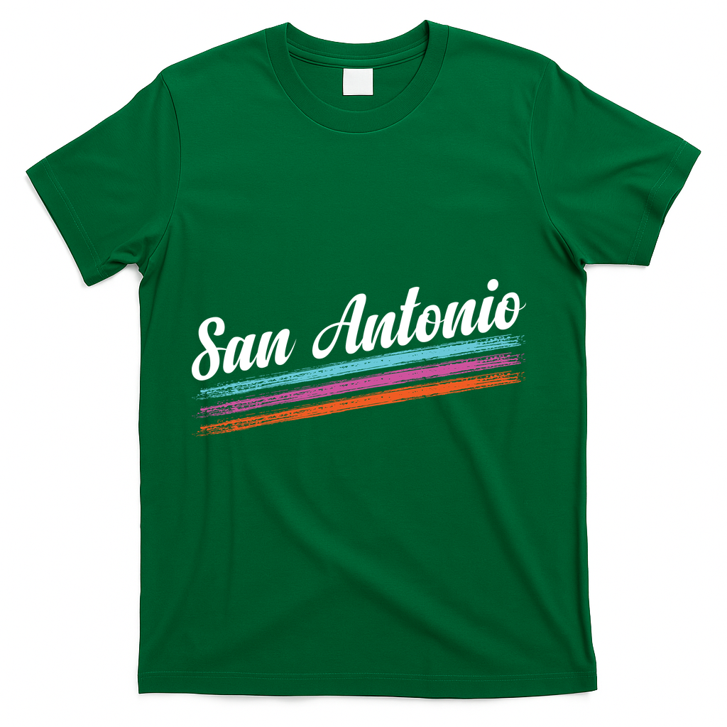 Classic San Antonio Throwback Retro Sports Fan T-Shirt - Green