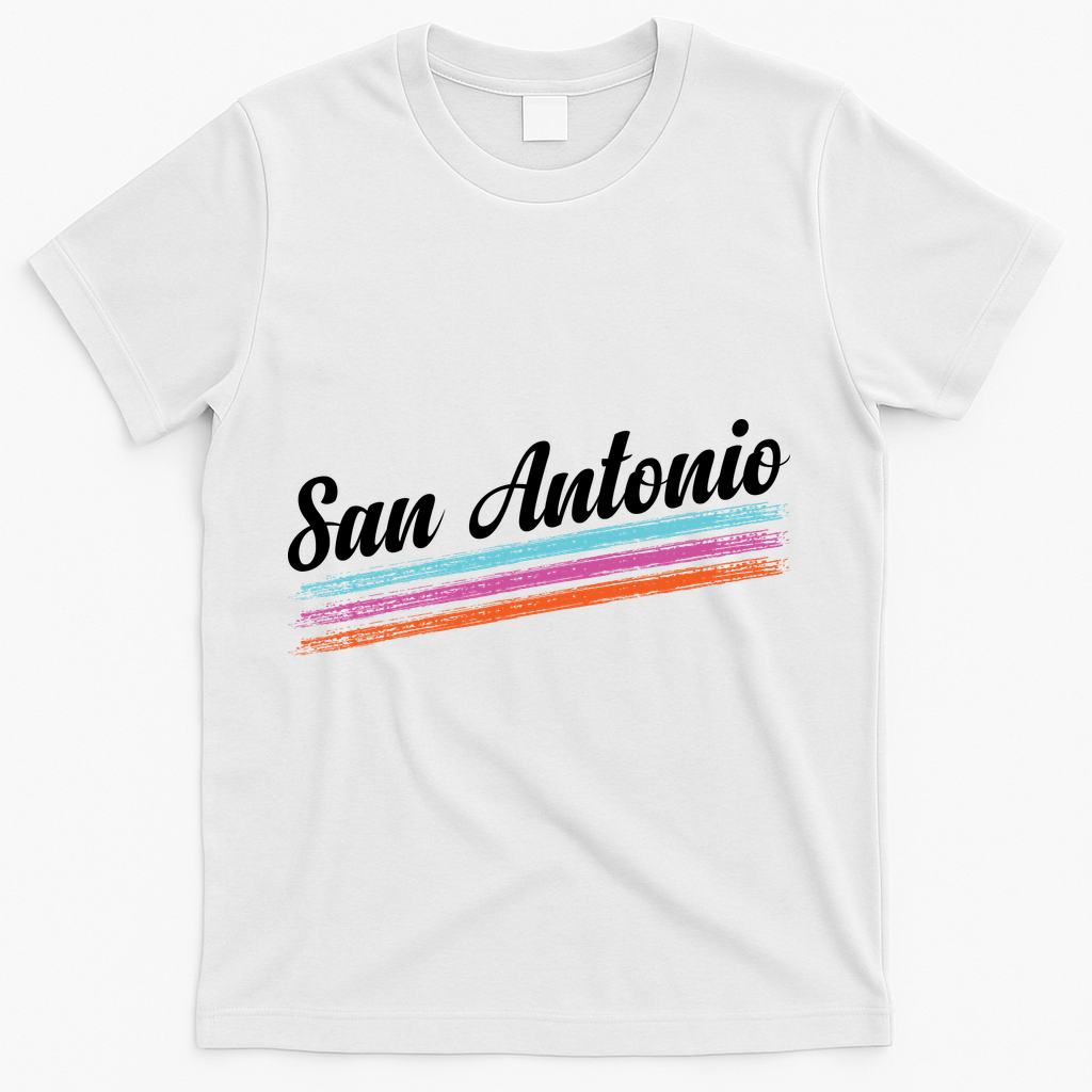 Classic San Antonio Throwback Retro Sports Fan T-Shirt - White