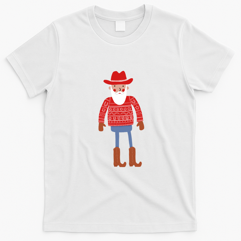 Cowboy Santa Claus - White