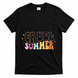 Cruel Summer Colorful Groovy T-Shirt - Black