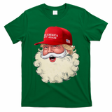 Christmas Santa Claus Donald Trump Make America Great Again T-Shirt - Irish Green