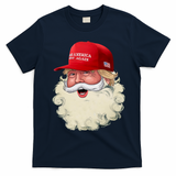 Christmas Santa Claus Donald Trump Make America Great Again T-Shirt - Navy Blue