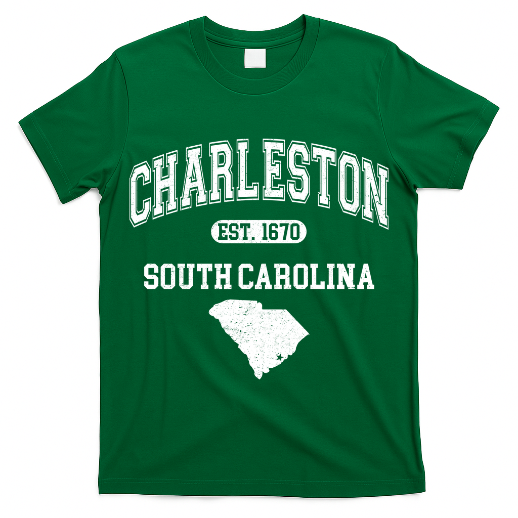 Charleston South Carolina Est. 1670 Varsity T-Shirt