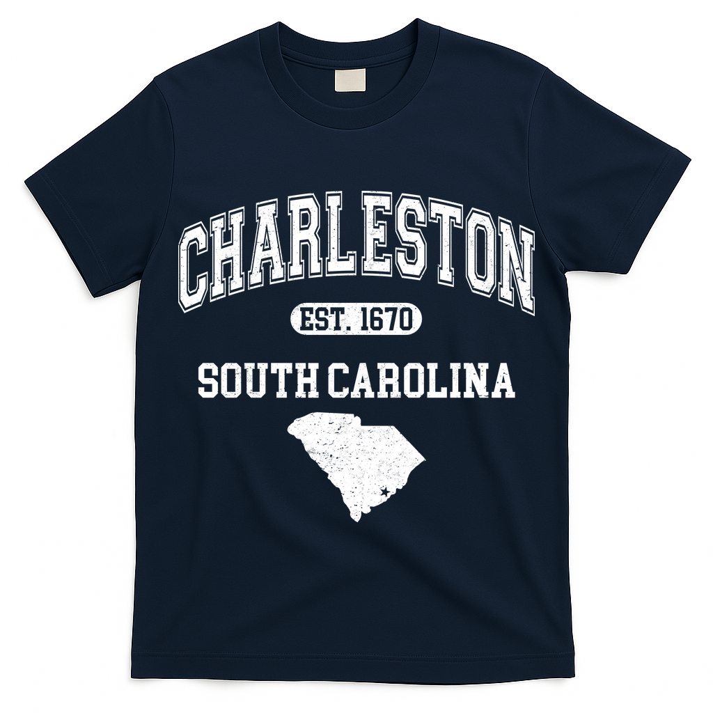 Charleston South Carolina Est. 1670 Varsity T-Shirt