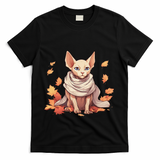 Cute Sphynx Cat Autumn Hairless Adorable Sphynx Cat Lover T-Shirt - Black
