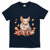 Cute Sphynx Cat Autumn Hairless Adorable Sphynx Cat Lover T-Shirt - Navy