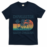 Charleston South Carolina Beach Summer Vacation T-Shirt - Navy