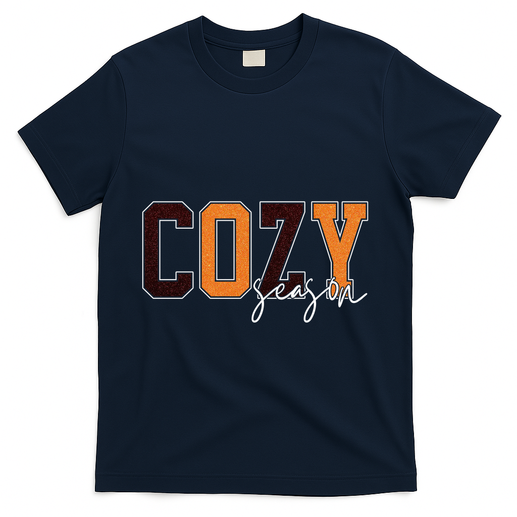 Cozy Season Fall Lover T-Shirt - Navy