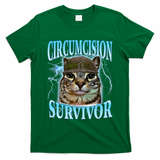 Circumcision Survivor Funny Oddly Specific Cat Meme Cats T-Shirt