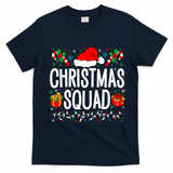 Christmas Squad Family Group Matching Christmas Pajama Party T-Shirt - Navy Blue