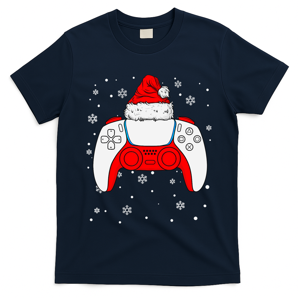 Christmas Santa Gamer Controller Boys Teens Gaming Xmas T-Shirt