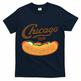 Chicago Style Hot Dog Summer T-Shirt - Navy
