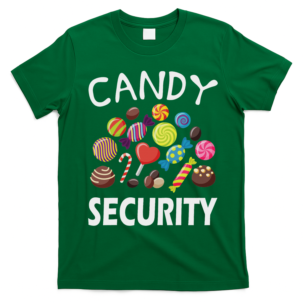 Candy Security Halloween Costume Party T-Shirt - Irish Green
