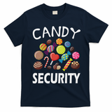 Candy Security Halloween Costume Party T-Shirt - Navy Blue