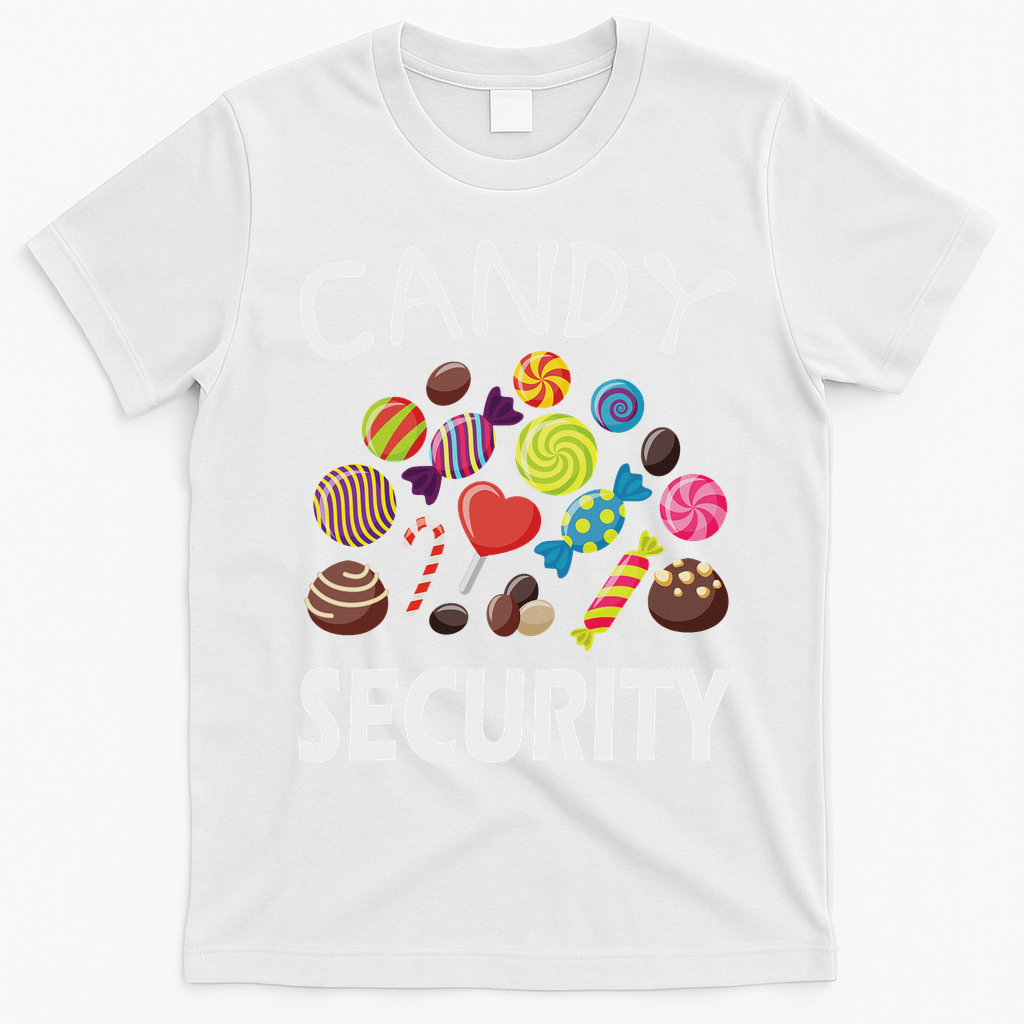 Candy Security Halloween Costume Party T-Shirt - White