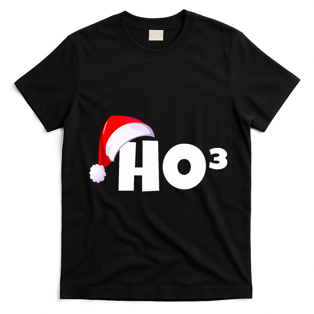 Christmas Santa Hohoho Math & Physics Joke T-Shirt - Black