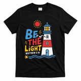 Casual Summer Lighthouse Bible verse Christian T-Shirt - Black