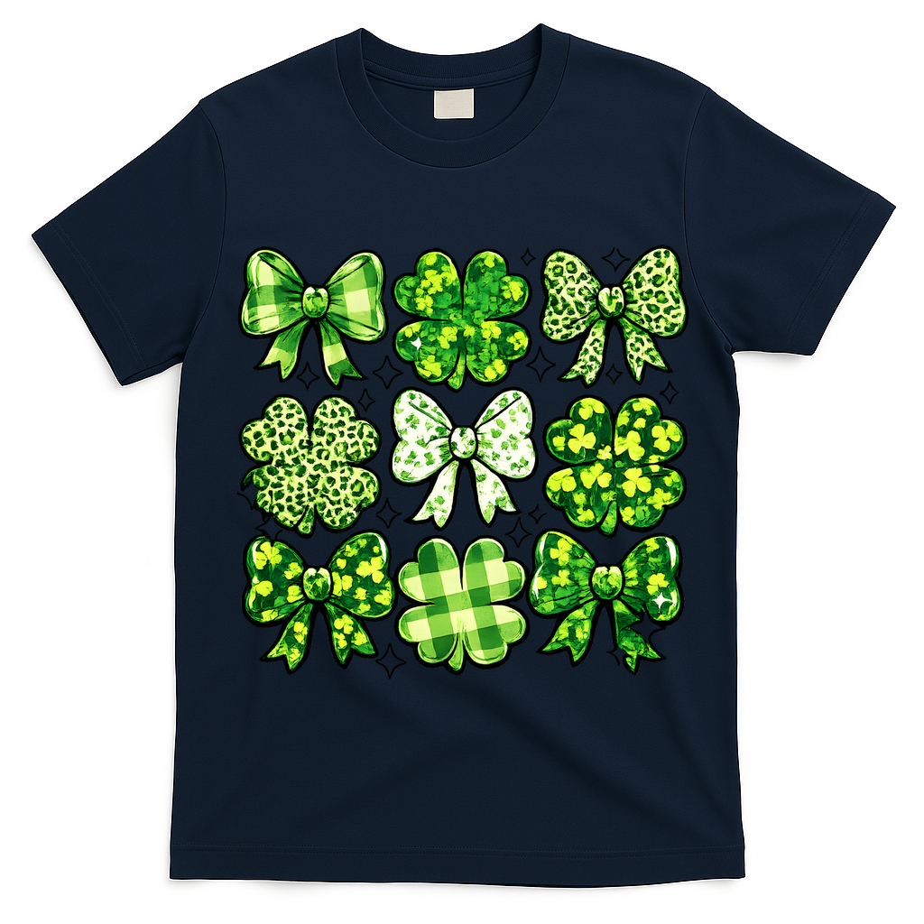 Cute St Patricks Day Bow Coquette Saint Paddys T-Shirt