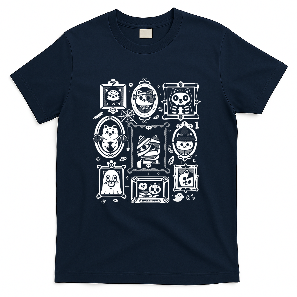 Cattitude Spooky Potrait - Navy