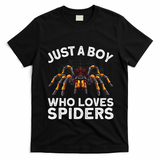 Cute Spider Spider Web Tarantula Arachnid T-Shirt - Black