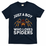 Cute Spider Spider Web Tarantula Arachnid T-Shirt - Navy Blue